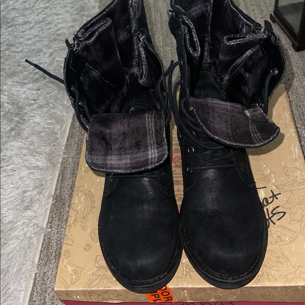 American Rag AESSEXBLK Lace up combat/moto boots - Picture 4 of 6